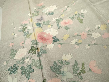 平和屋着物●訪問着　友禅　鴛鴦枝花文　暈し染め　正絹　逸品　AABK1839cs