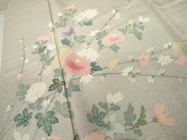 平和屋着物●訪問着　友禅　鴛鴦枝花文　暈し染め　正絹　逸品　AABK1839cs