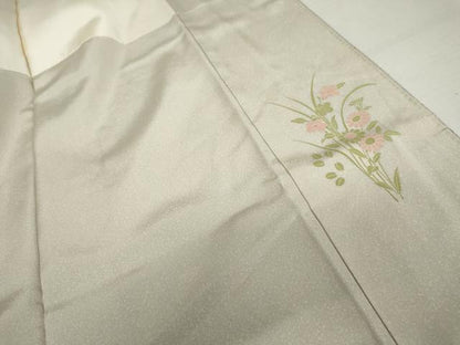 平和屋着物●訪問着　友禅　鴛鴦枝花文　暈し染め　正絹　逸品　AABK1839cs