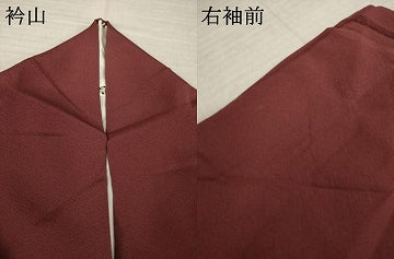 平和屋着物●上質な色無地　葡萄茶色　正絹　逸品　AABK1841ck