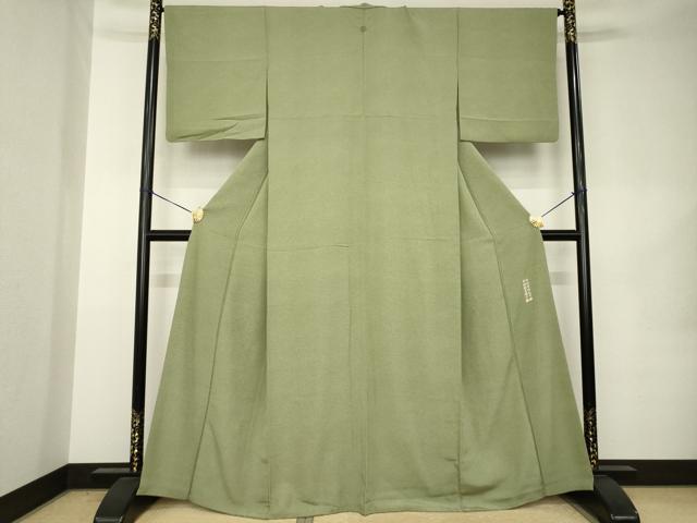 平和屋着物●江戸小紋　彫士：住田双光・染士：服部光擴　立波文　正絹　逸品　AABK1842ck