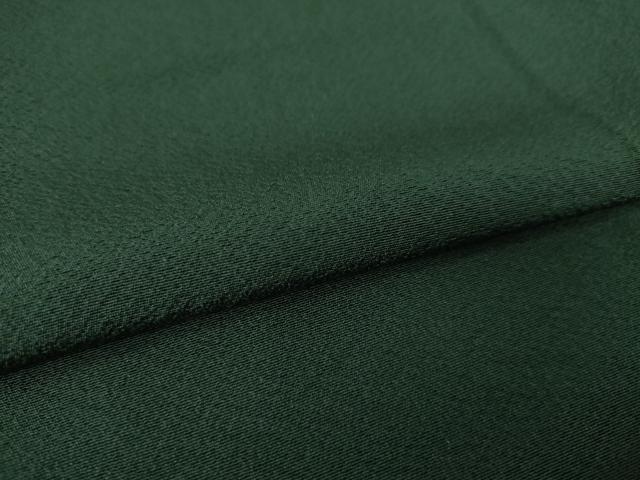 平和屋着物●上質な色無地　作家物　黒緑色　正絹　逸品　AABK1845ck