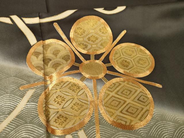 平和屋着物●訪問着　駒刺繍　水車　暈し染め　金銀彩　正絹　逸品　AABK1846ck