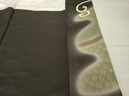 平和屋着物●訪問着　駒刺繍　水車　暈し染め　金銀彩　正絹　逸品　AABK1846ck