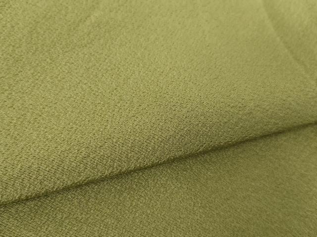 平和屋着物●上質な色無地　油色　正絹　逸品　AABK1848ck