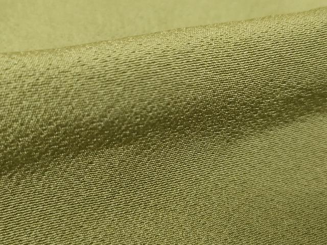 平和屋着物●上質な色無地　油色　正絹　逸品　AABK1848ck