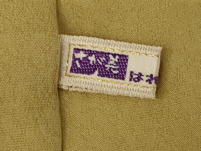 平和屋着物●上質な色無地　御所車花地紋　飴色　さが美扱い　正絹　逸品　AABK1849ck
