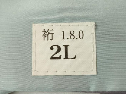 平和屋着物●小振袖　二尺袖　流水花文　金彩　洗える着物　AABK1860ck