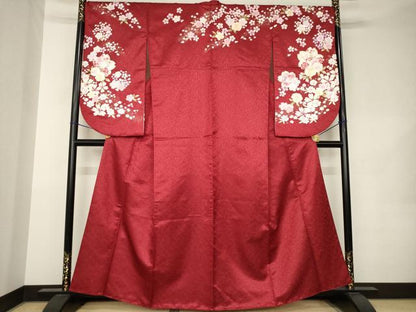 平和屋着物●小振袖　二尺袖　舞桜　金彩　洗える着物　AABK1862ck