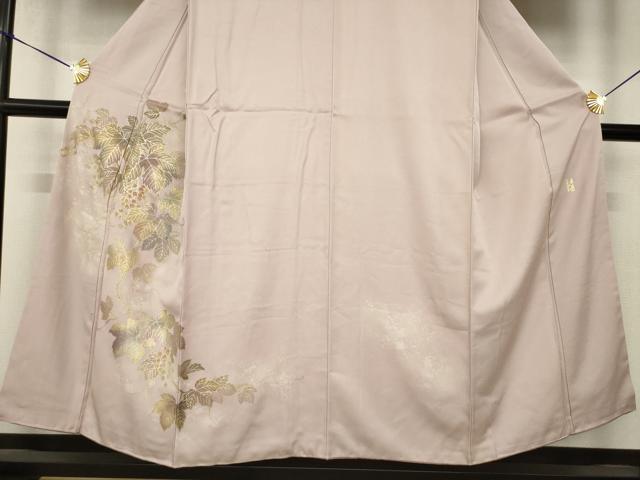平和屋着物●金彩友禅　卓越技能者・名工・和田光正　訪問着　葡萄蔦草文　金銀彩　正絹　逸品　AABK1865ck