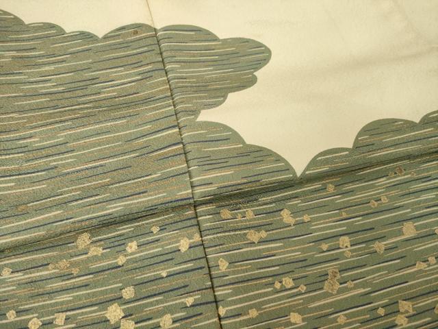 平和屋着物●ファッションデザイナー 花井幸子　訪問着　雲重ね文　正絹　逸品　AABK1884ck