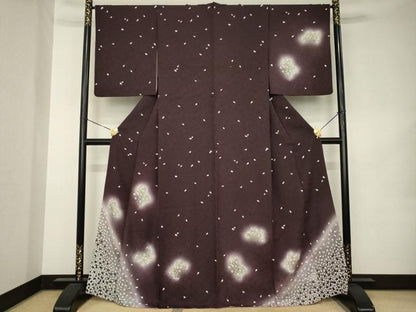 平和屋着物●訪問着　舞桜　暈し染め　金彩　正絹　逸品　AABK1893ck