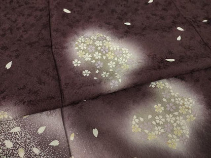 平和屋着物●訪問着　舞桜　暈し染め　金彩　正絹　逸品　AABK1893ck