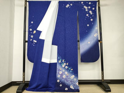 平和屋着物●豪華振袖　駒刺繍　絞り　舞桜　暈し染め　金糸　やまと誂製　ロング丈　正絹　逸品　AABK1894ck