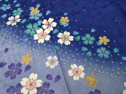 平和屋着物●豪華振袖　駒刺繍　絞り　舞桜　暈し染め　金糸　やまと誂製　ロング丈　正絹　逸品　AABK1894ck