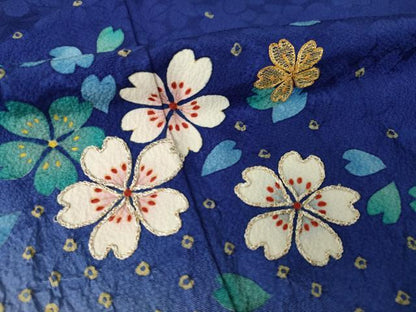 平和屋着物●豪華振袖　駒刺繍　絞り　舞桜　暈し染め　金糸　やまと誂製　ロング丈　正絹　逸品　AABK1894ck