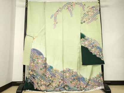 平和屋着物●豪華振袖　辻が花　絞り　金彩　仮絵羽　逸品　未使用　AABK1895ck