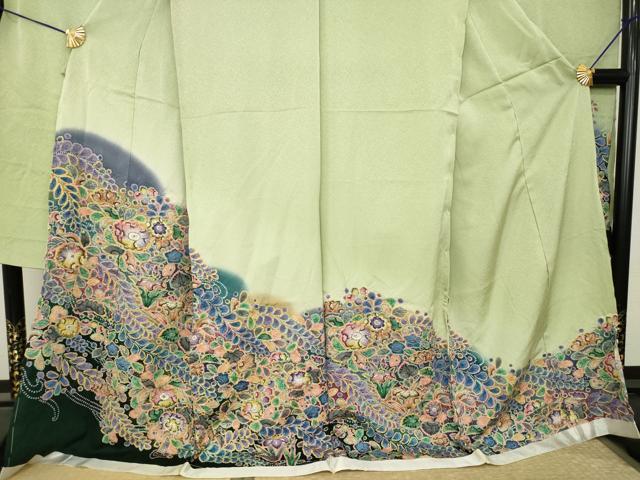 平和屋着物●豪華振袖　辻が花　絞り　金彩　仮絵羽　逸品　未使用　AABK1895ck
