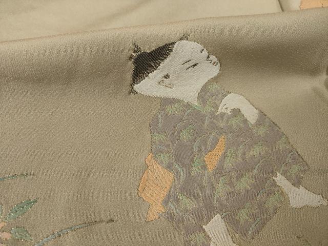 平和屋着物●色留訪問着　寿光織　童子　仮絵羽　正絹　逸品　未使用　AABK1896ck