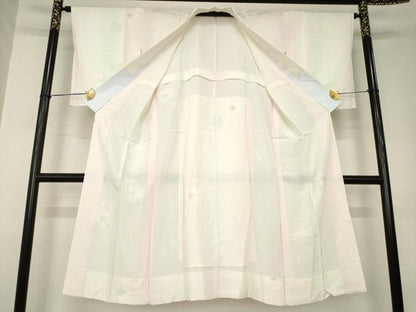 平和屋着物●長襦袢　無双仕立て　枝花文　正絹　逸品　AABK1903ck