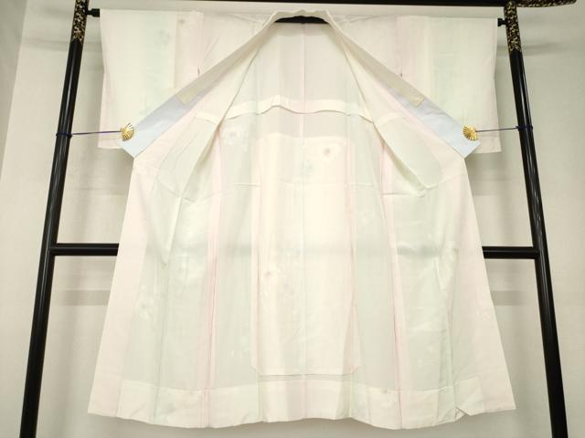 平和屋着物●長襦袢　無双仕立て　枝花文　正絹　逸品　AABK1903ck