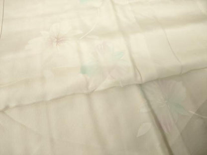 平和屋着物●長襦袢　無双仕立て　枝花文　正絹　逸品　AABK1903ck