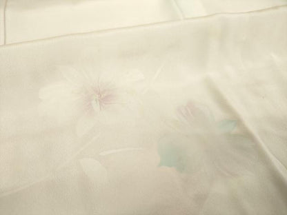 平和屋着物●長襦袢　無双仕立て　枝花文　正絹　逸品　AABK1903ck