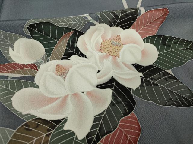 平和屋着物●本加賀友禅作家　木村州宏　訪問着　枝花文　正絹　逸品　AABK1907ck