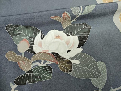 平和屋着物●本加賀友禅作家　木村州宏　訪問着　枝花文　正絹　逸品　AABK1907ck