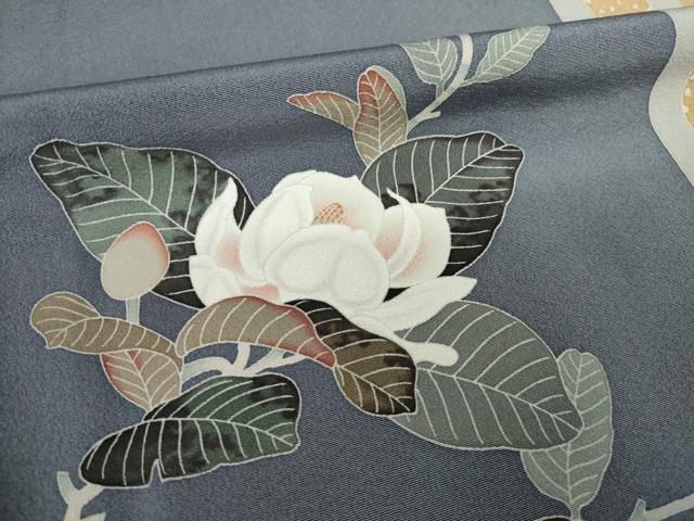 平和屋着物●本加賀友禅作家　木村州宏　訪問着　枝花文　正絹　逸品　AABK1907ck