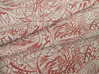 平和屋着物●稲垣稔次郎画　小紋　型染め　流水草花文　正絹　逸品　AABK1909ck