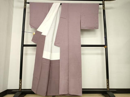 平和屋着物●本加賀友禅作家　柿本市郎監修　色無地　箔散らし地紋　鴇浅葱色　大丸扱い　正絹　逸品　AABK1916ck