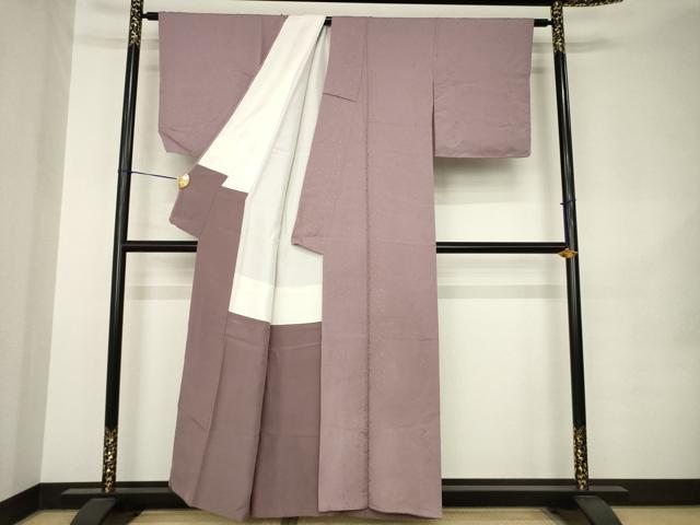 平和屋着物●本加賀友禅作家　柿本市郎監修　色無地　箔散らし地紋　鴇浅葱色　大丸扱い　正絹　逸品　AABK1916ck