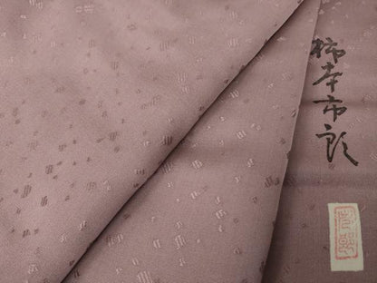 平和屋着物●本加賀友禅作家　柿本市郎監修　色無地　箔散らし地紋　鴇浅葱色　大丸扱い　正絹　逸品　AABK1916ck