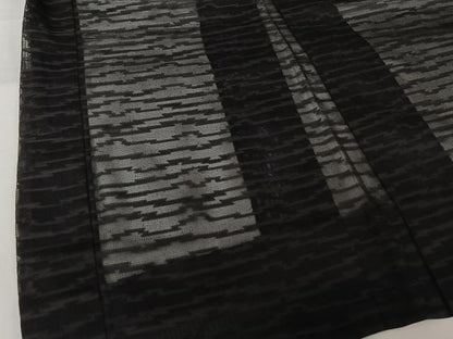 平和屋着物▽羽織　スリーシーズン　春夏秋　塵除け　横段文　黒地　洗える着物　AABK1923jh