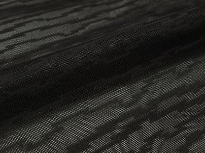 平和屋着物▽羽織　スリーシーズン　春夏秋　塵除け　横段文　黒地　洗える着物　AABK1923jh