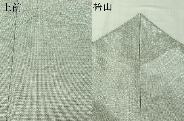 平和屋着物▽小紋　単衣　横段花文　洗える着物　AABK1931jh
