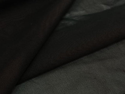 平和屋着物▽羽織　スリーシーズン　春夏秋　塵除け　黒地　正絹　逸品　AABK1946jh