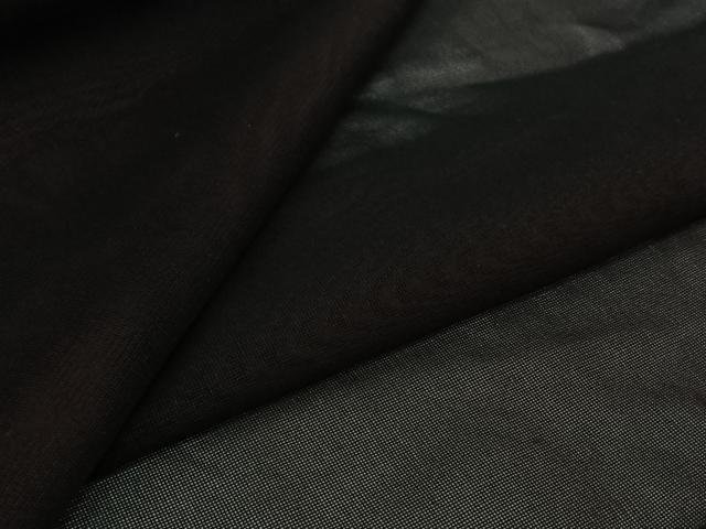 平和屋着物▽羽織　スリーシーズン　春夏秋　塵除け　黒地　正絹　逸品　AABK1946jh