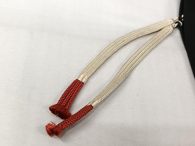 平和屋着物▽羽織　スリーシーズン　春夏秋　塵除け　格子花文　黒地　正絹　逸品　AABK1947jh