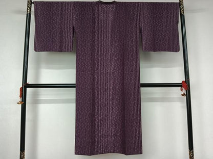 平和屋着物▽京都西陣・想屋謹製　道行コート　スリーシーズン　春夏秋　塵除け　縞　ロング丈　正絹　逸品　未使用　AABK1957jh