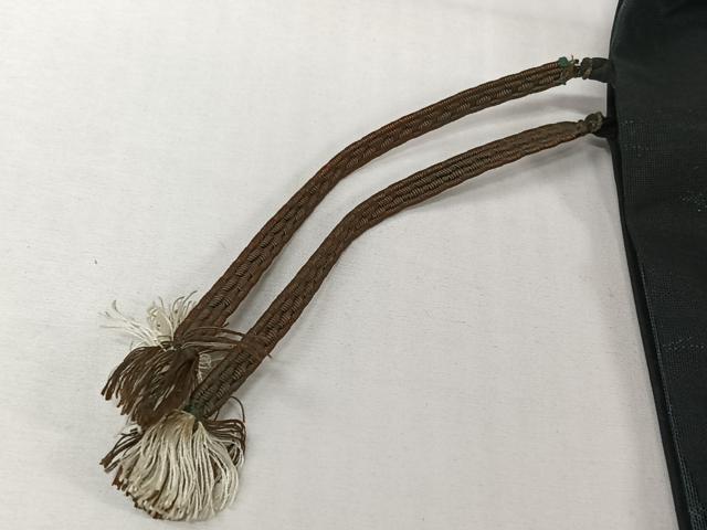 平和屋着物▽羽織　スリーシーズン　春夏秋　塵除け　敷松葉文　黒地　正絹　逸品　AABK1967jh