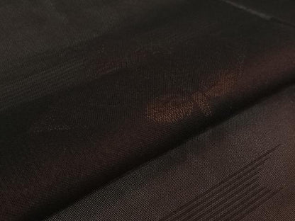 平和屋着物▽羽織　スリーシーズン　春夏秋　塵除け　遠州椿　黒地　正絹　逸品　AABK1975jh