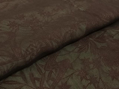 平和屋着物▽上質な小紋　無双　紗袷　紗×紗　型染め　風景流水花文　正絹　逸品　AABK1993jh