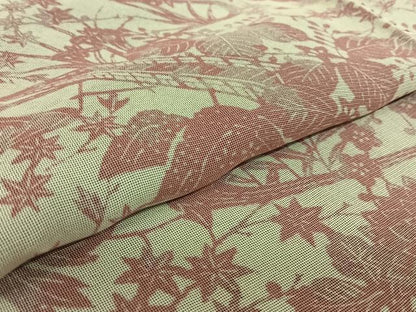 平和屋着物▽上質な小紋　無双　紗袷　紗×紗　型染め　風景流水花文　正絹　逸品　AABK1993jh