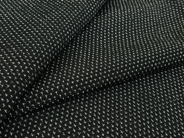 平和屋着物▽本塩沢　単衣　蚊絣　正絹　逸品　AABK2052jh
