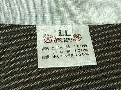 平和屋着物▽小紋　単衣　縞　未使用　AABK2062jh