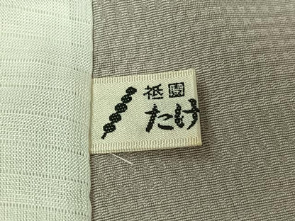 平和屋着物▽上質な小紋　単衣　総刺繍　雪花文　金銀糸　正絹　逸品　AABK2064jh