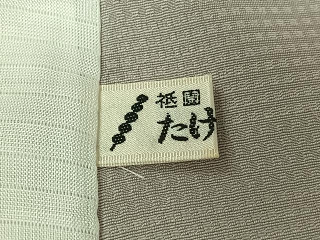 平和屋着物▽上質な小紋　単衣　総刺繍　雪花文　金銀糸　正絹　逸品　AABK2064jh