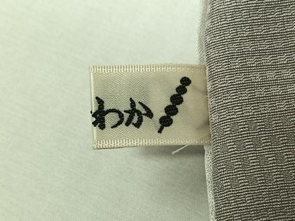 平和屋着物▽上質な小紋　単衣　総刺繍　雪花文　金銀糸　正絹　逸品　AABK2064jh